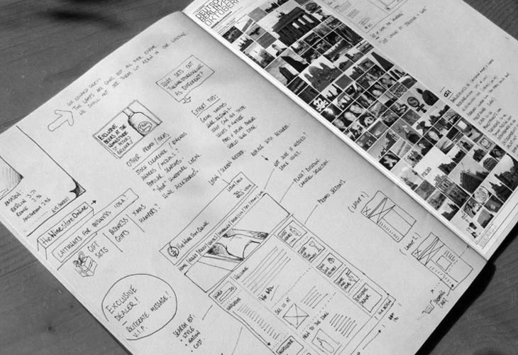 Graphic design sketchbooks